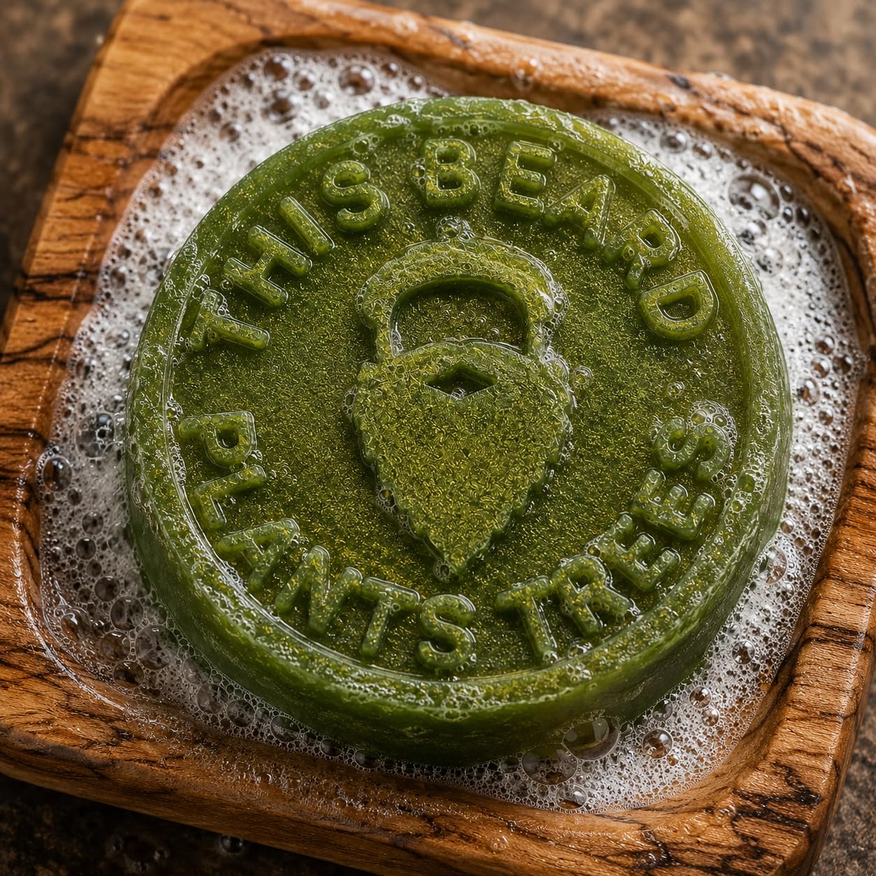 Green Beard Grmng Beard Wash Bar – Solid Beard & Mustache Shampoo
