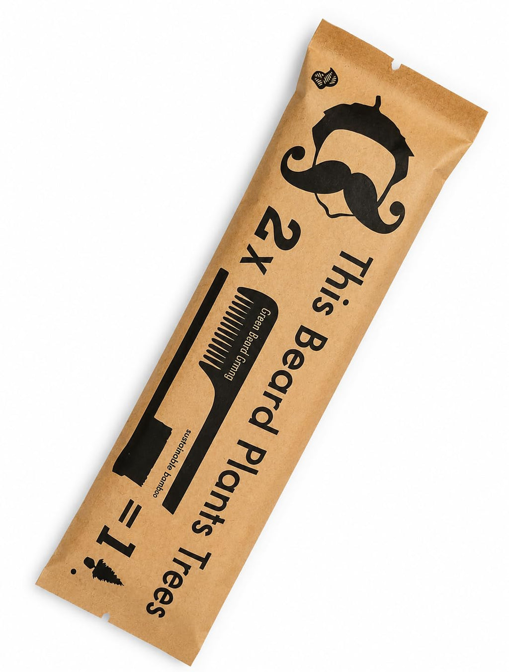 Sapling Grove Mustache Brush & Comb Set – 4 Piece