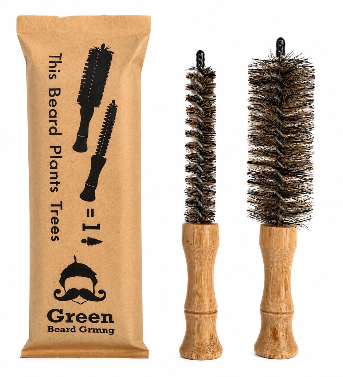 Twisted Timber Round Mustache Brush (2-Pack)