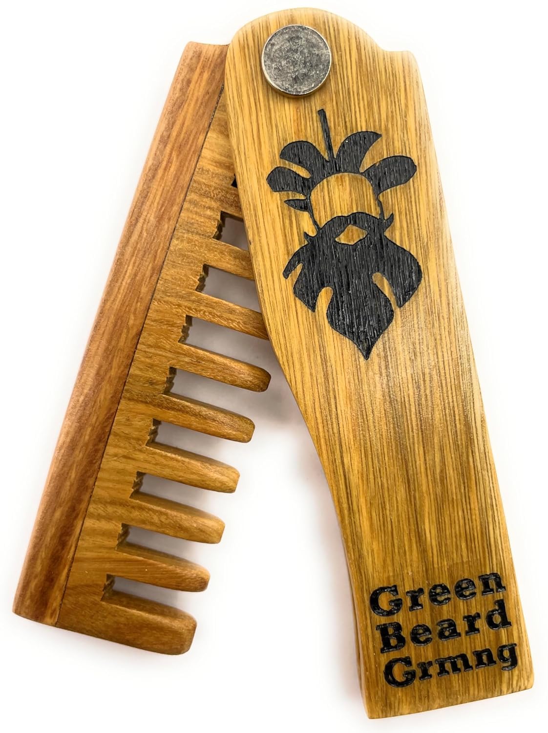 Tree-mendous Sandalwood Wide-Tooth Folding Beard Comb
