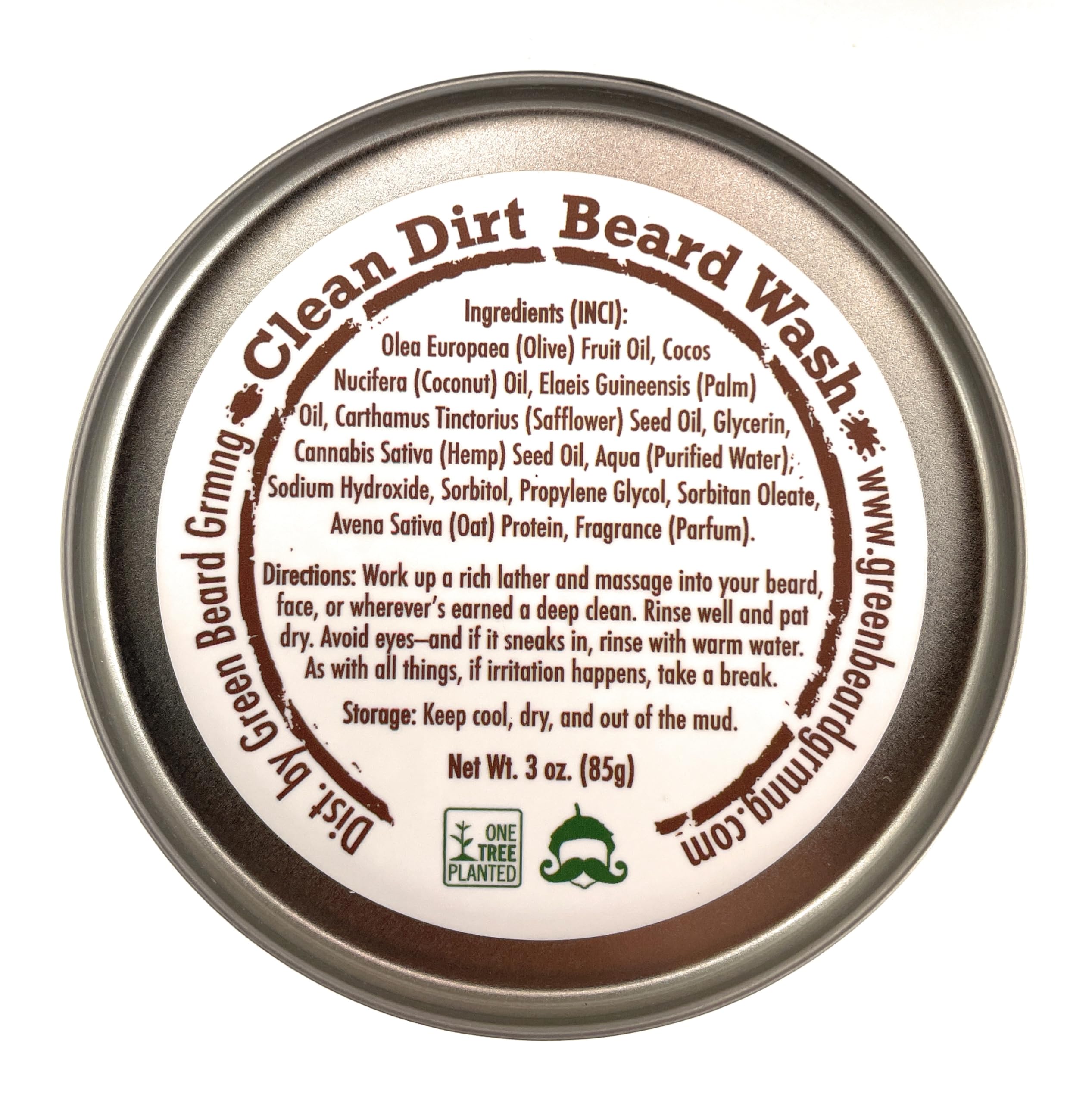 Green Beard Grmng Beard Wash Bar – Solid Beard & Mustache Shampoo