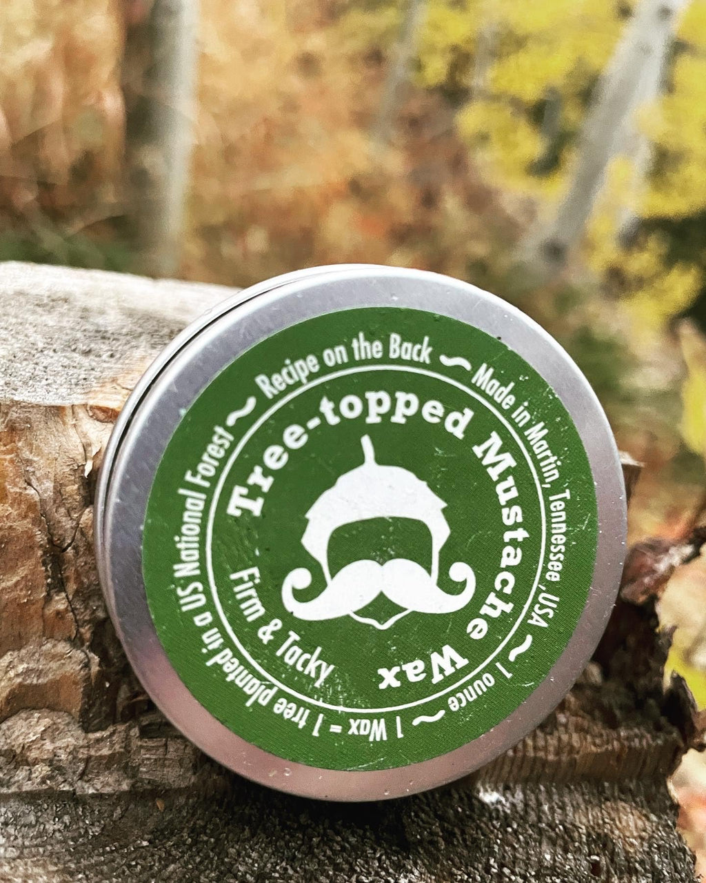 Tree-Topped Mustache Wax – Firm & Tacky