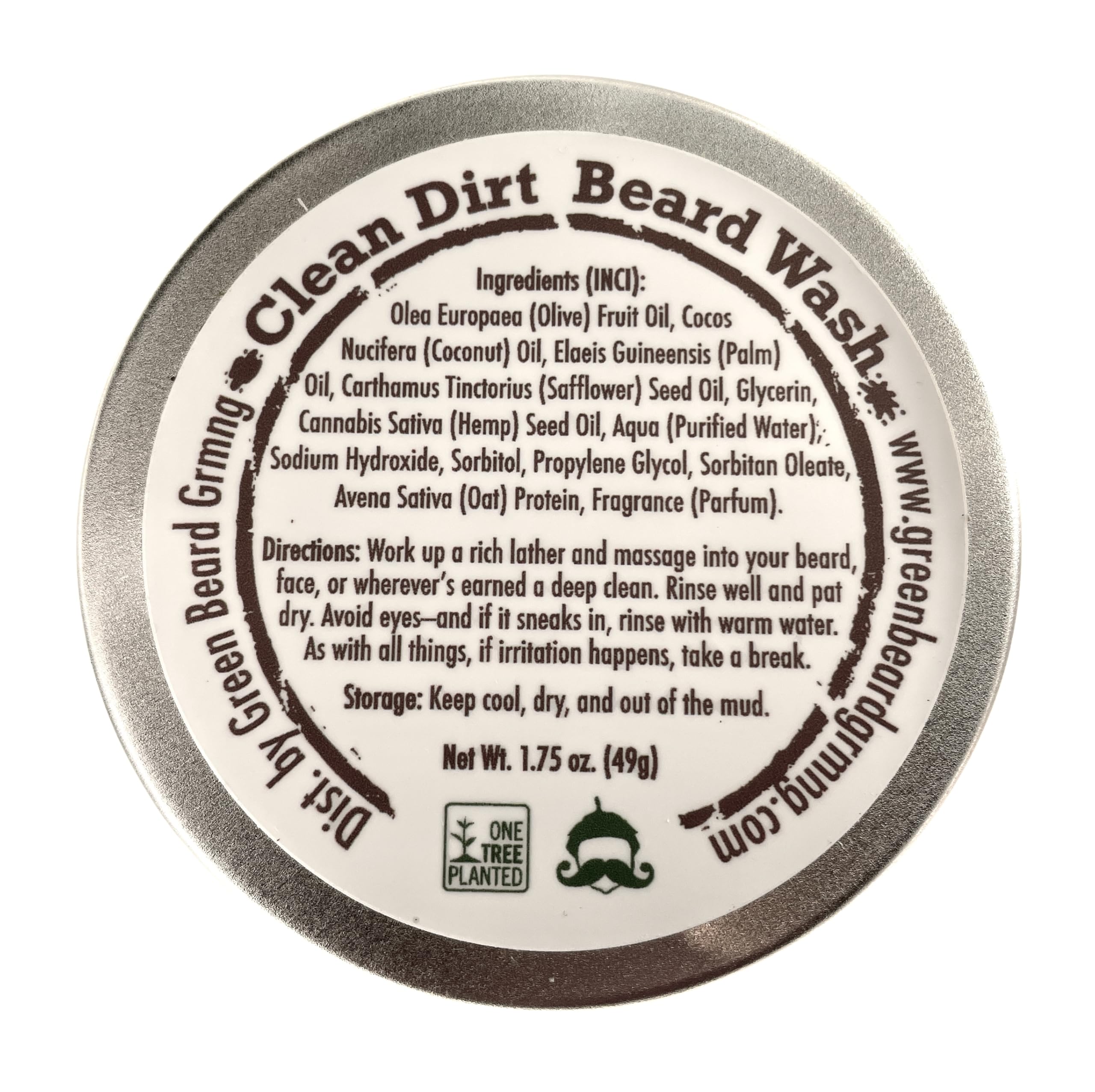Green Beard Grmng Beard Wash Bar – Solid Beard & Mustache Shampoo
