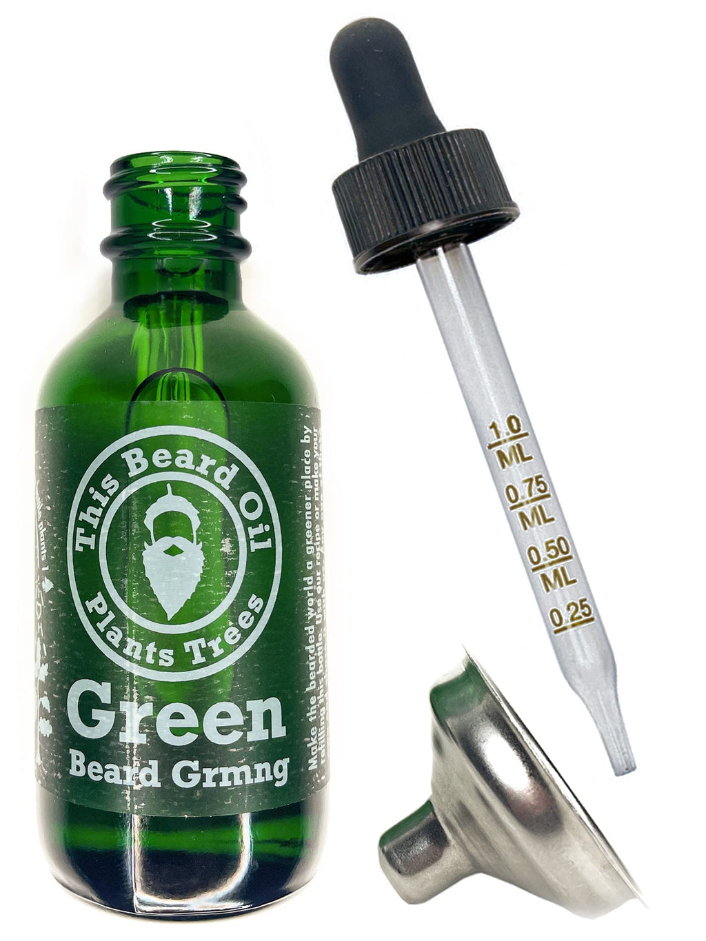 Natural Men’s Beard Oil with Hempseed, Jojoba, Meadowfoam & Coconut Oils - 2 oz