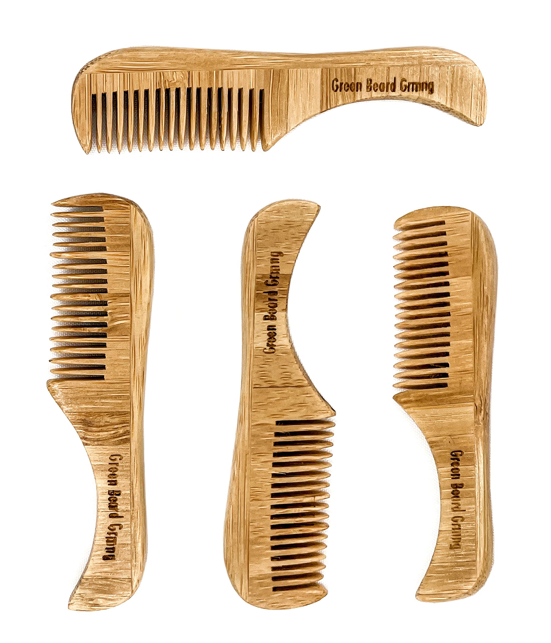Naturally Normal Bamboo Mustache Comb – 4-Pack