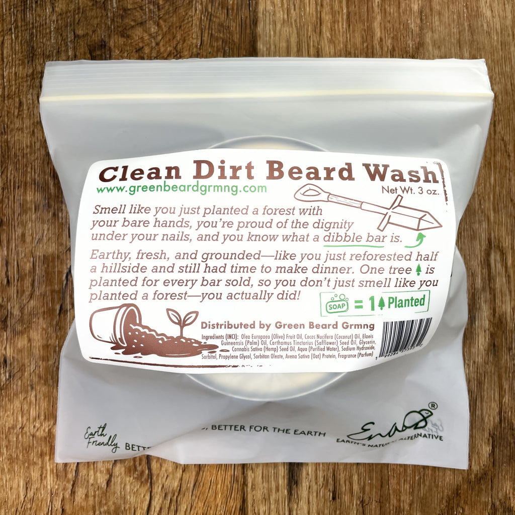 Green Beard Grmng Beard Wash Bar – Solid Beard & Mustache Shampoo