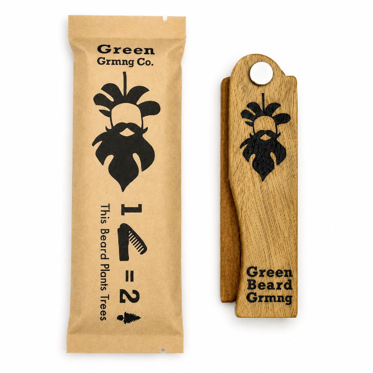 Tree-mendous Sandalwood Wide-Tooth Folding Beard Comb