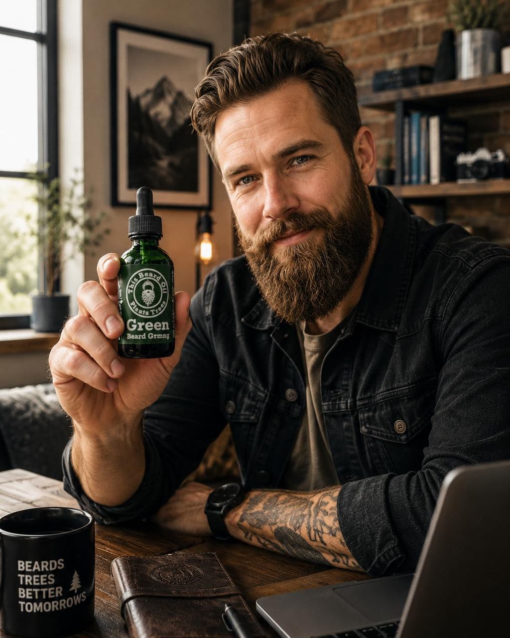 Natural Men’s Beard Oil with Hempseed, Jojoba, Meadowfoam & Coconut Oils - 2 oz