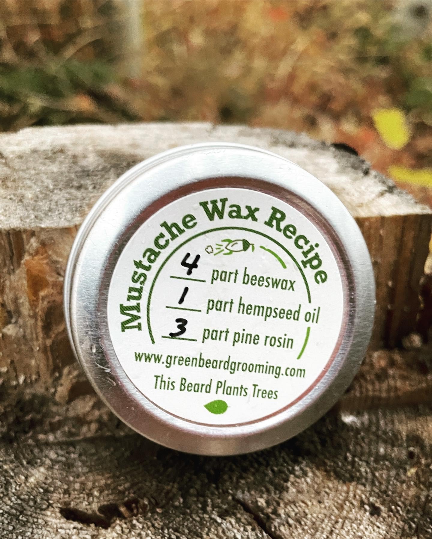 Tree-Topped Mustache Wax – Firm & Tacky