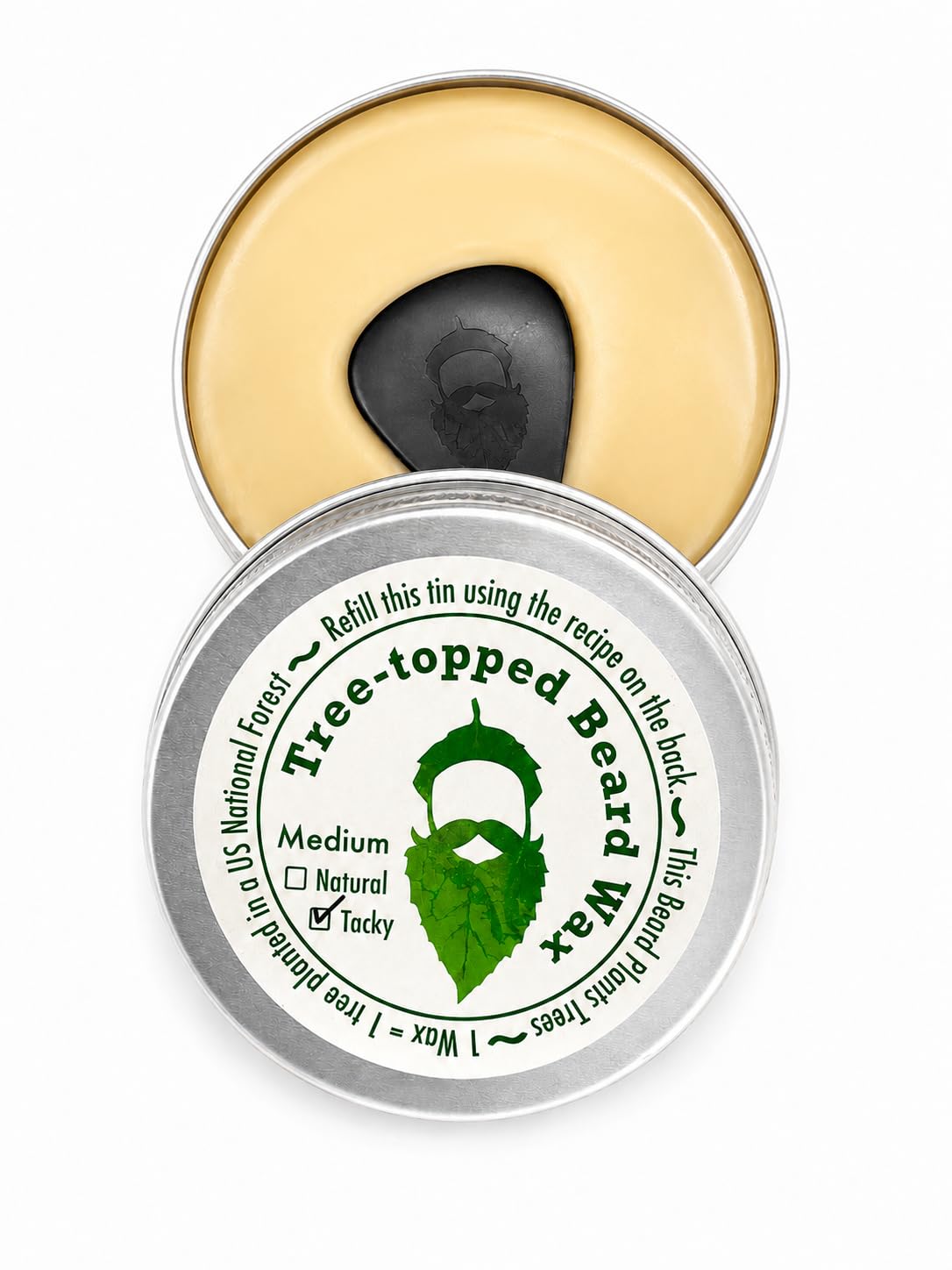 Tree-Topped Beard Wax – Medium & Tacky – 2 oz