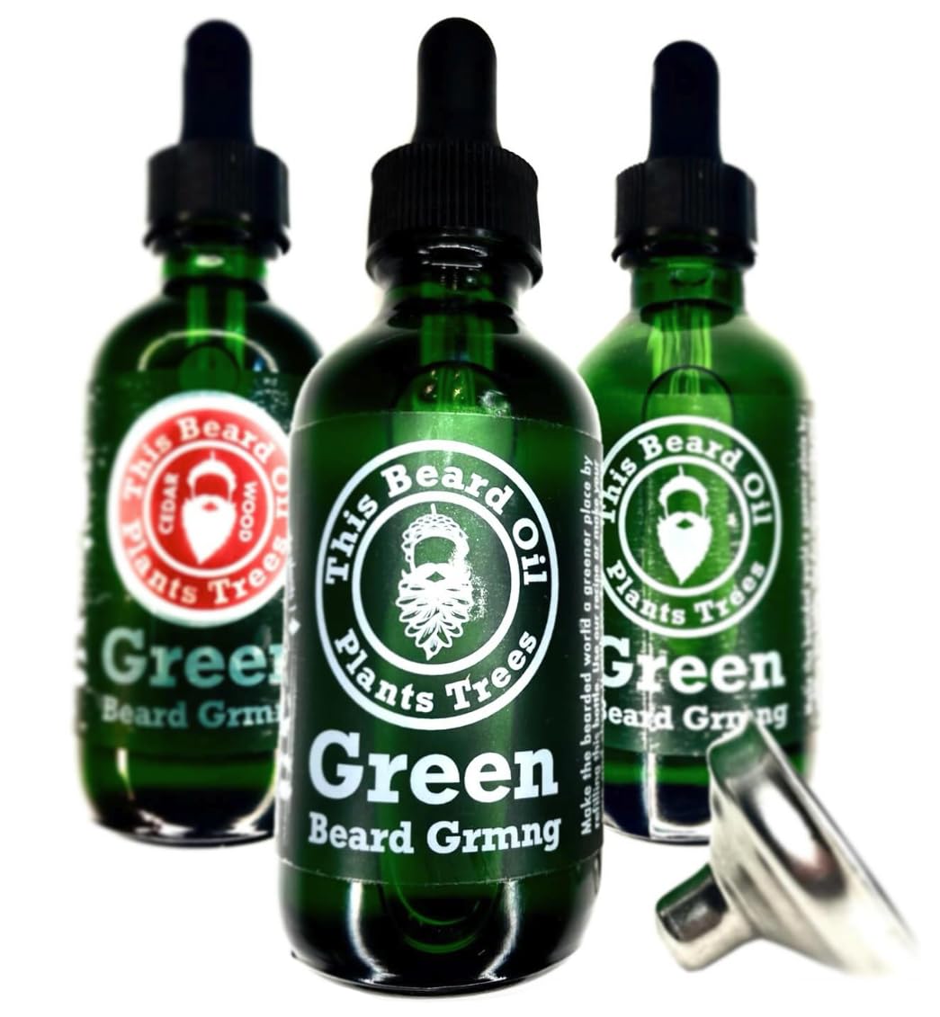 Natural Men’s Beard Oil with Hempseed, Jojoba, Meadowfoam & Coconut Oils - 2 oz
