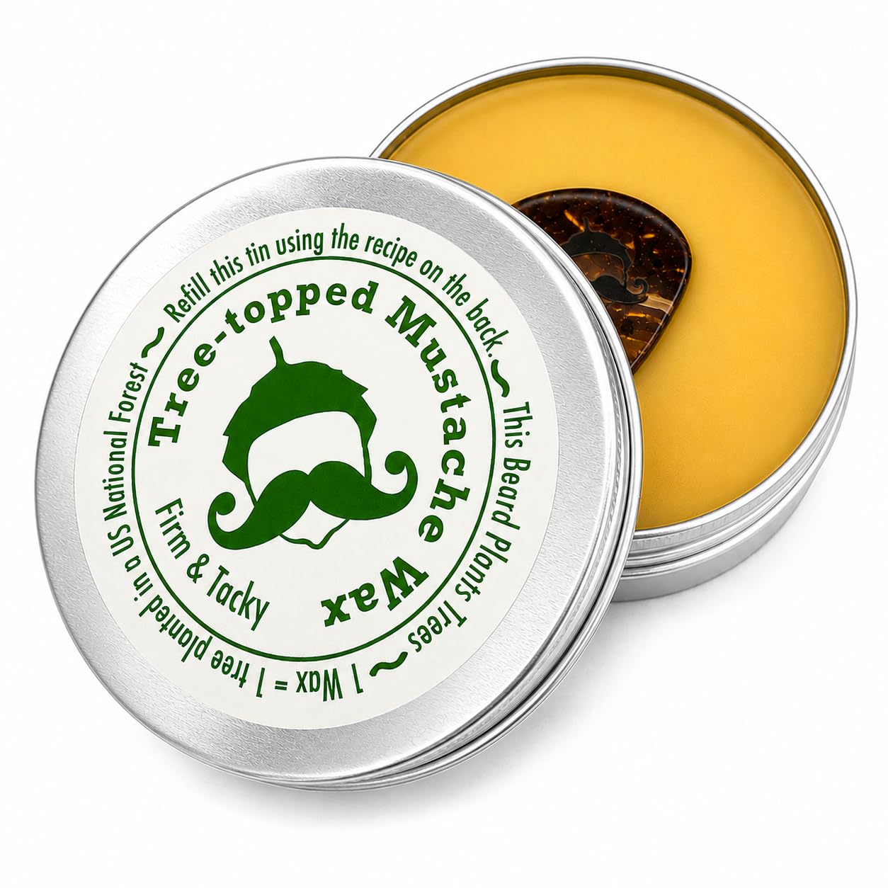 Tree-Topped Mustache Wax – Firm & Tacky