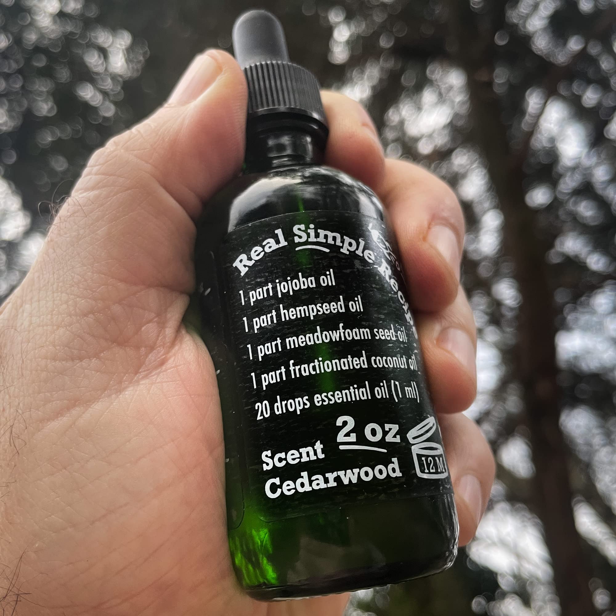 Natural Men’s Beard Oil with Hempseed, Jojoba, Meadowfoam & Coconut Oils - 2 oz
