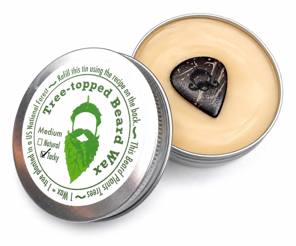Tree-Topped Beard Wax – Medium & Tacky – 2 oz