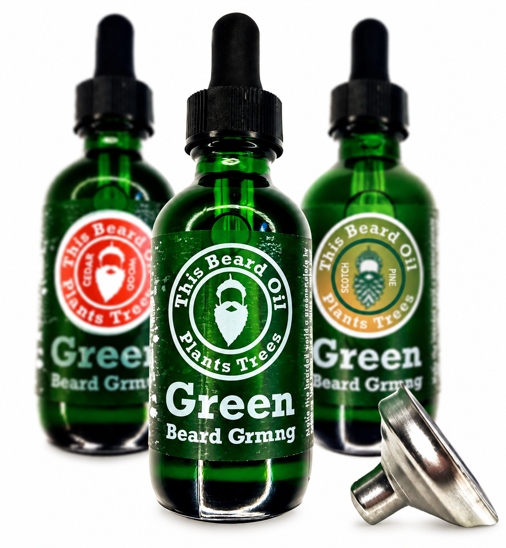 Natural Men’s Beard Oil with Hempseed, Jojoba, Meadowfoam & Coconut Oils - 2 oz