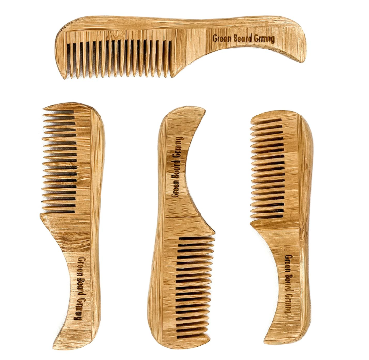 Naturally Normal Bamboo Mustache Comb – 4-Pack