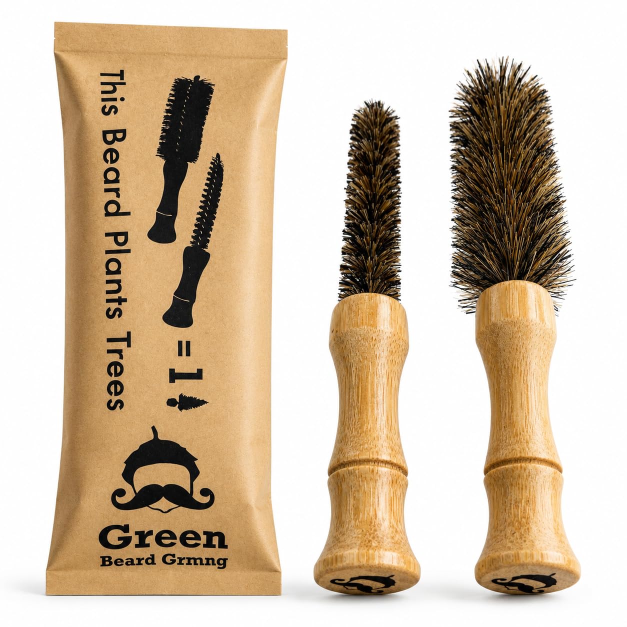 Twisted Timber Round Mustache Brush (2-Pack)