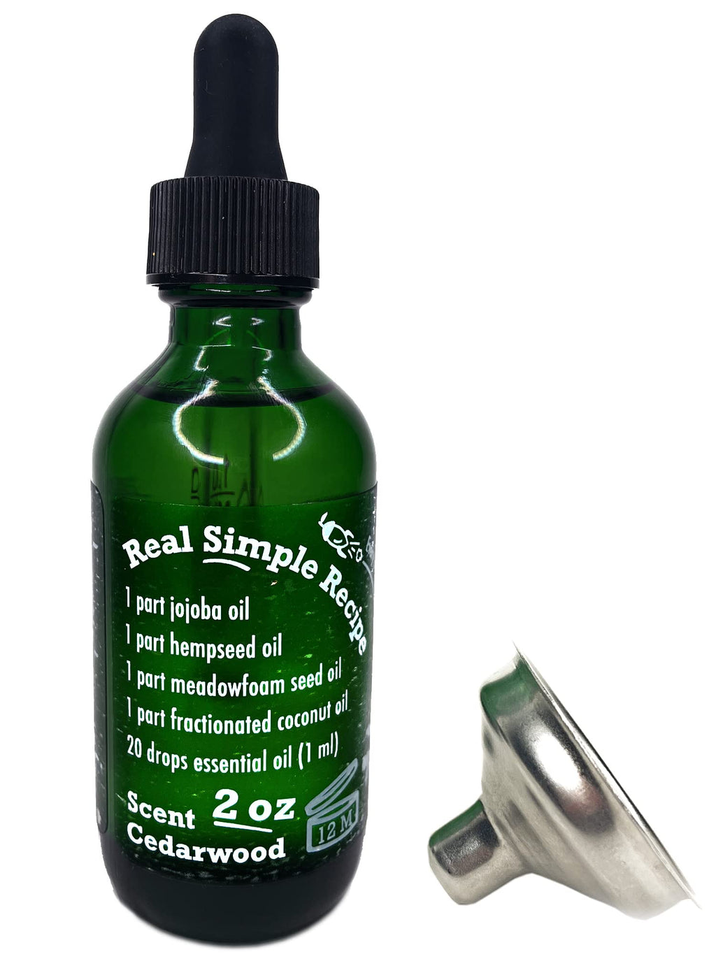 Natural Men’s Beard Oil with Hempseed, Jojoba, Meadowfoam & Coconut Oils - 2 oz
