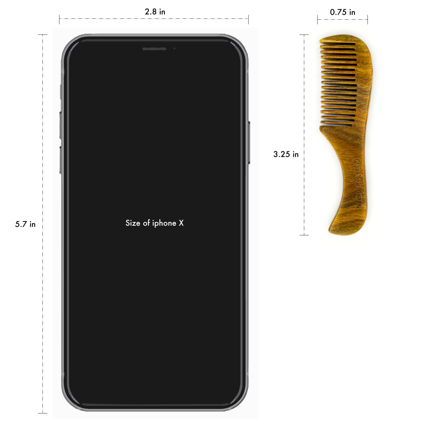 Tree-mendous Sandalwood Mustache Comb – 2-Pack