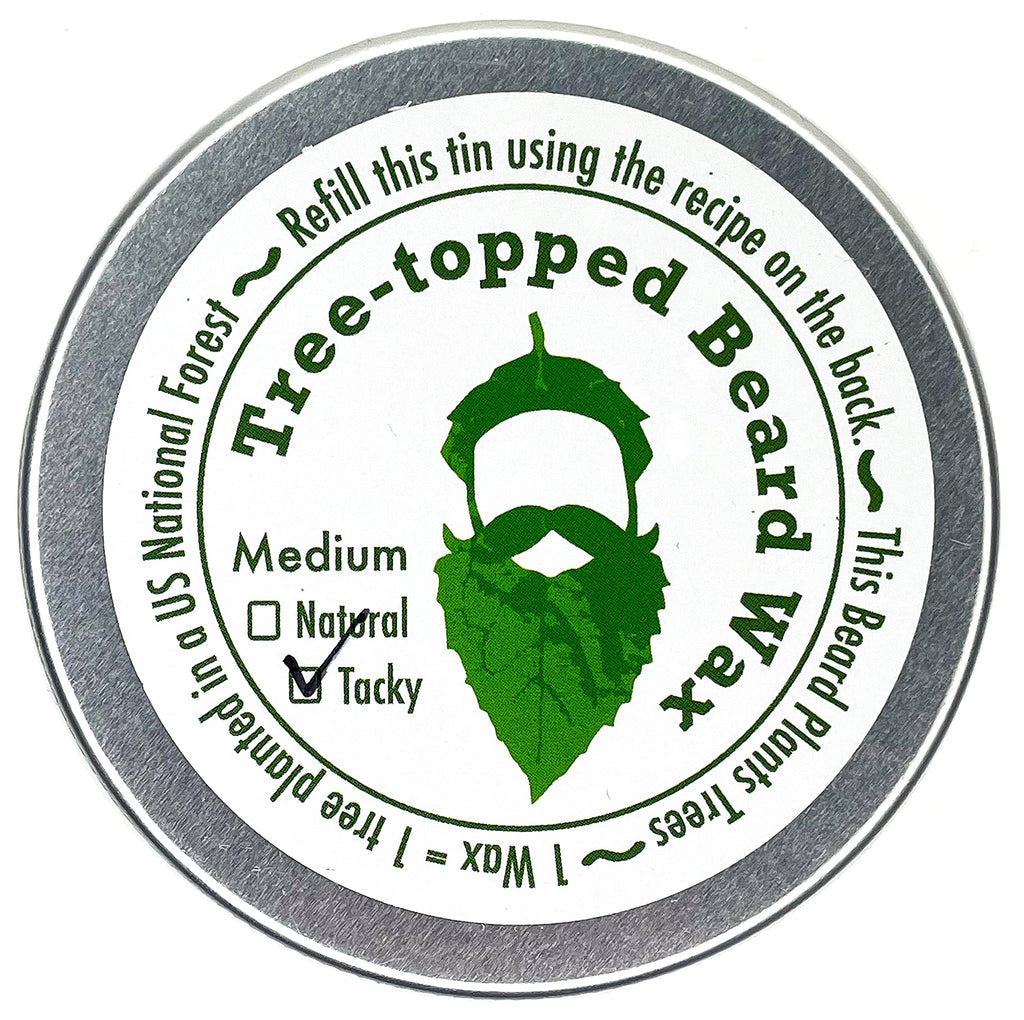 Tree-Topped Beard Wax – Medium & Tacky – 2 oz
