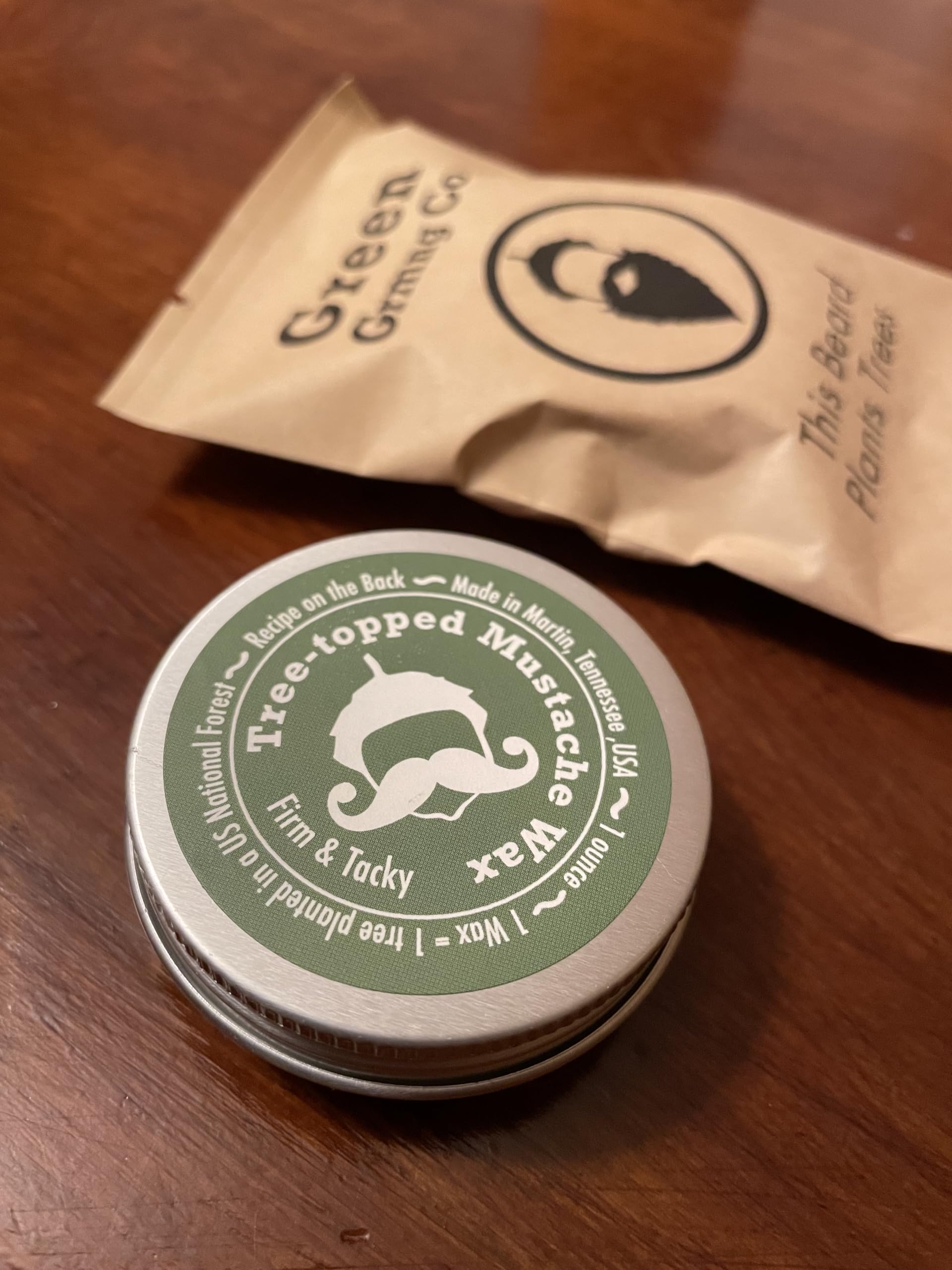 Tree-Topped Mustache Wax – Firm & Tacky