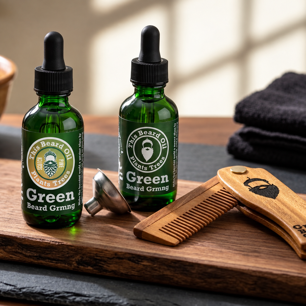 Natural Men’s Beard Oil with Hempseed, Jojoba, Meadowfoam & Coconut Oils - 2 oz