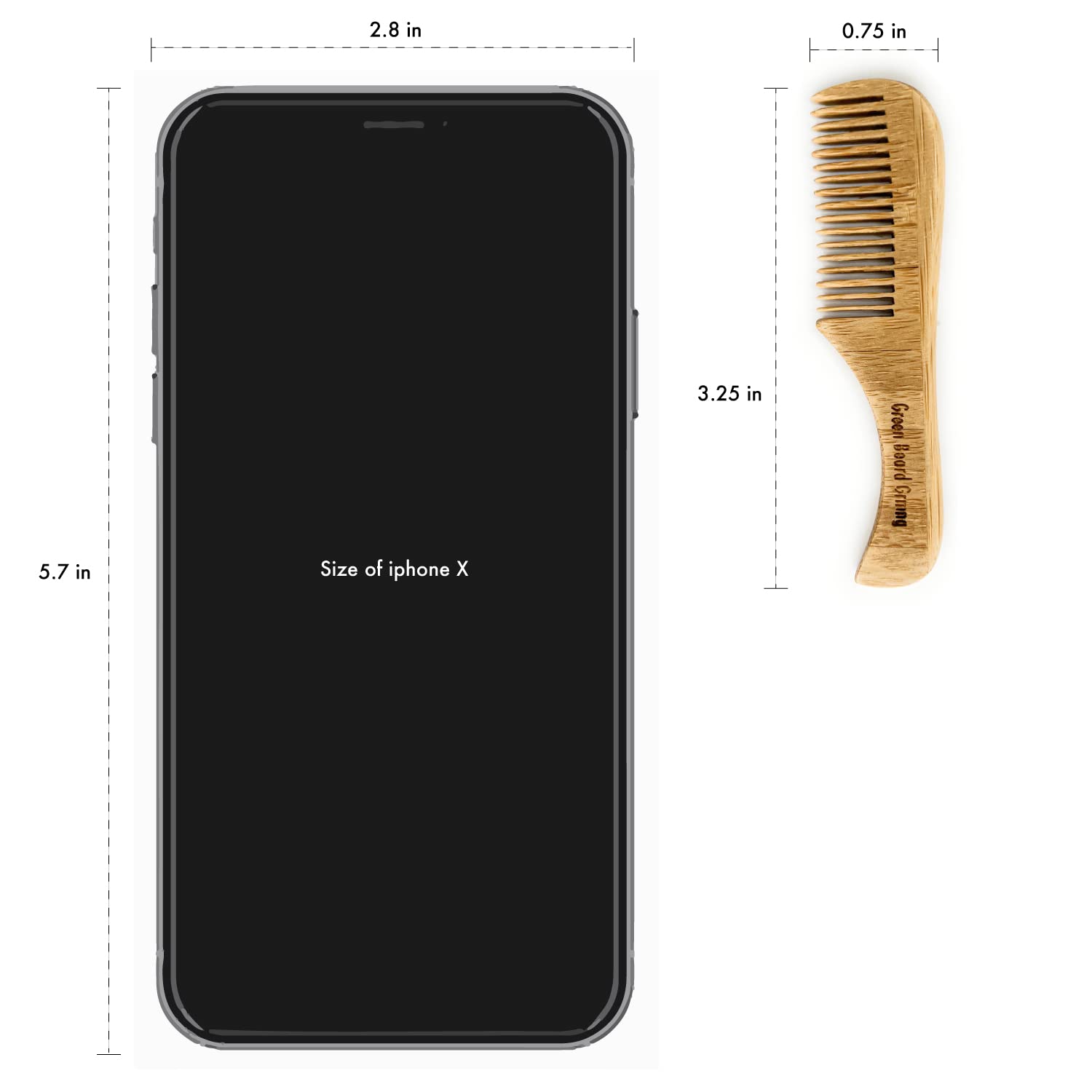 Naturally Normal Bamboo Mustache Comb – 4-Pack