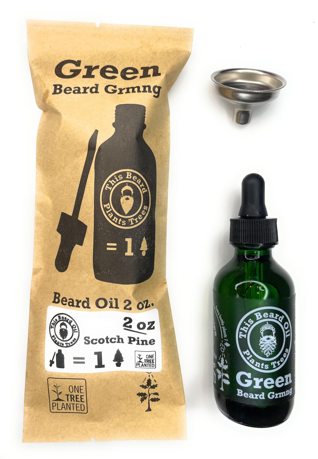 Natural Men’s Beard Oil with Hempseed, Jojoba, Meadowfoam & Coconut Oils - 2 oz