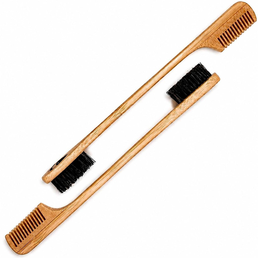 2-in-1 Sapling Mustache Brush & Comb (2-pack)