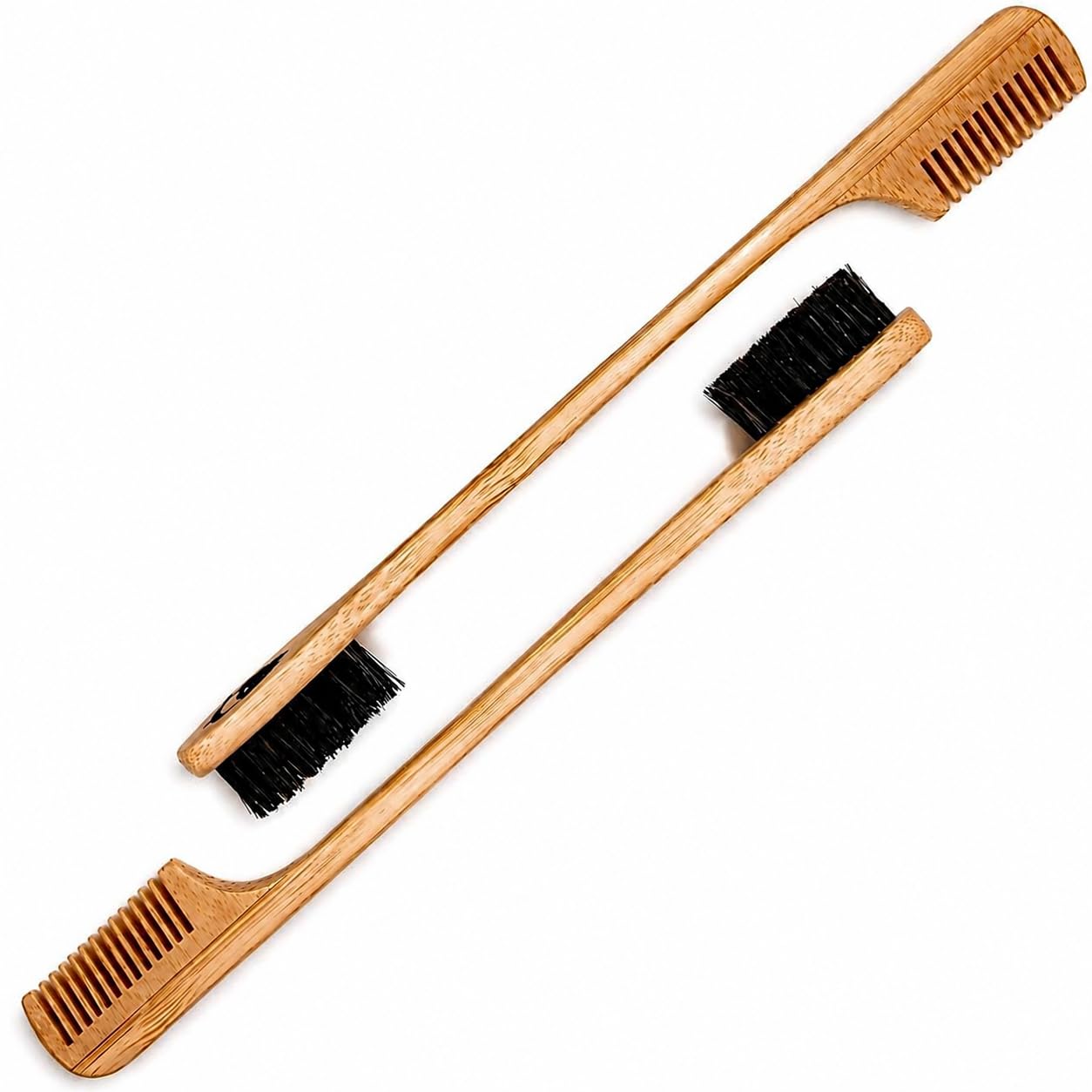 2-in-1 Sapling Mustache Brush & Comb (2-pack)