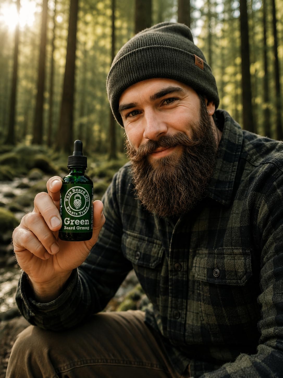 Natural Men’s Beard Oil with Hempseed, Jojoba, Meadowfoam & Coconut Oils - 2 oz