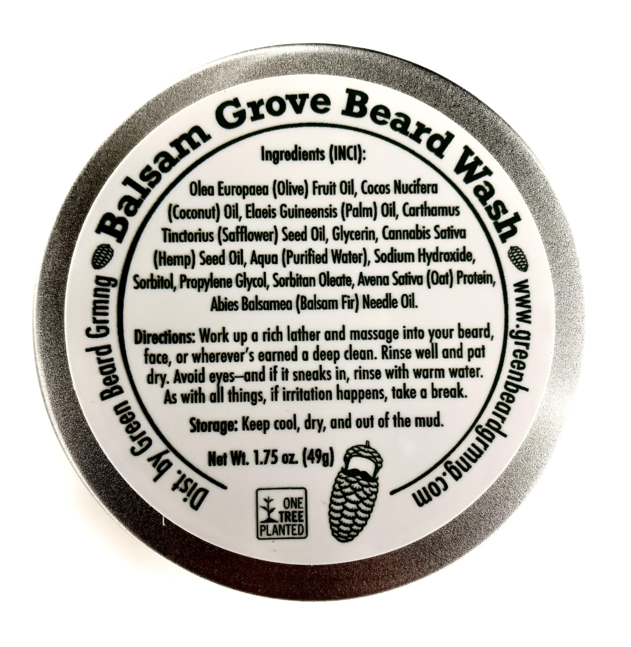 Green Beard Grmng Beard Wash Bar – Solid Beard & Mustache Shampoo