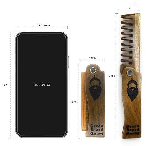 Tree-mendous Sandalwood Wide-Tooth Folding Beard Comb