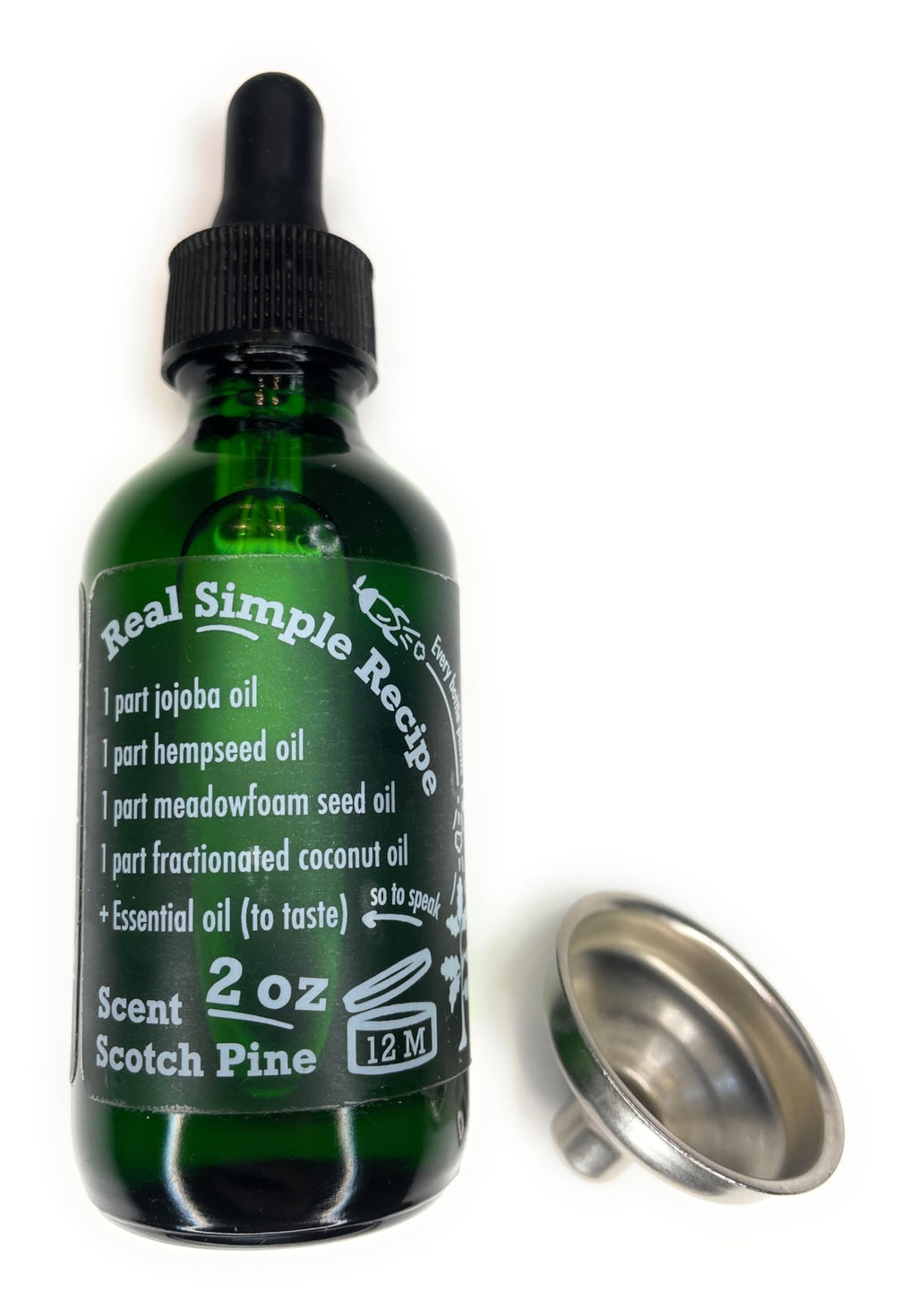 Natural Men’s Beard Oil with Hempseed, Jojoba, Meadowfoam & Coconut Oils - 2 oz