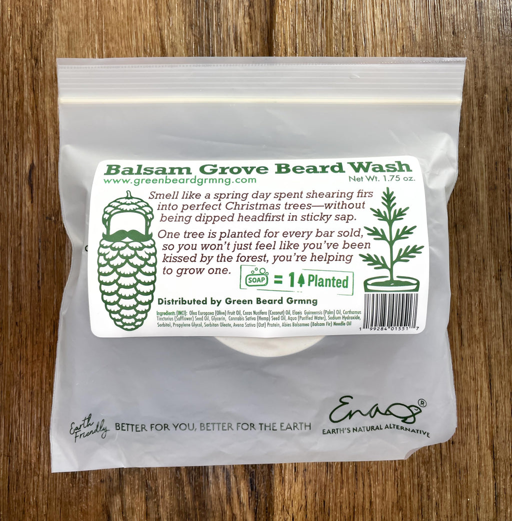 Green Beard Grmng Beard Wash Bar – Solid Beard & Mustache Shampoo
