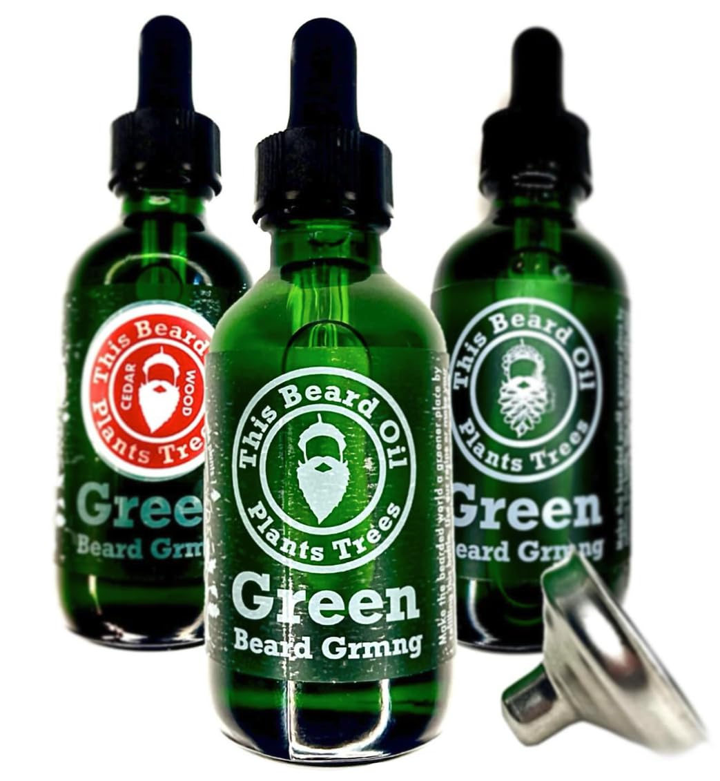 Natural Men’s Beard Oil with Hempseed, Jojoba, Meadowfoam & Coconut Oils - 2 oz