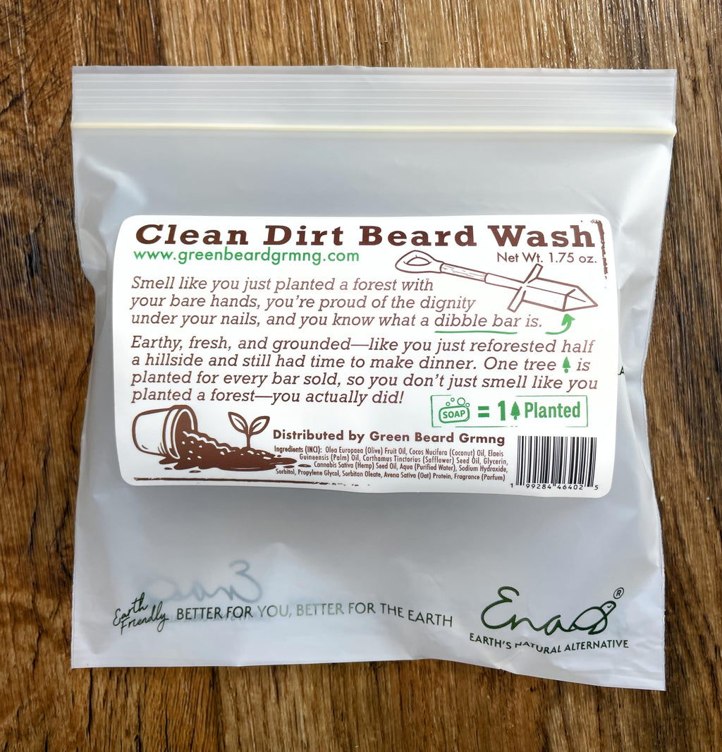 Green Beard Grmng Beard Wash Bar – Solid Beard & Mustache Shampoo